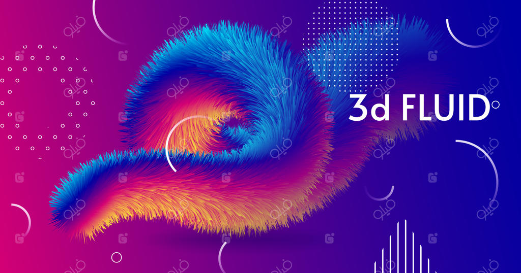 پس‌زمینه انتزاعی با اشکال گرادیان رنگارنگ