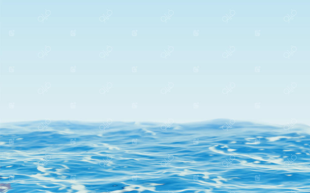 آرامش دریای آبی و آسمان آبی