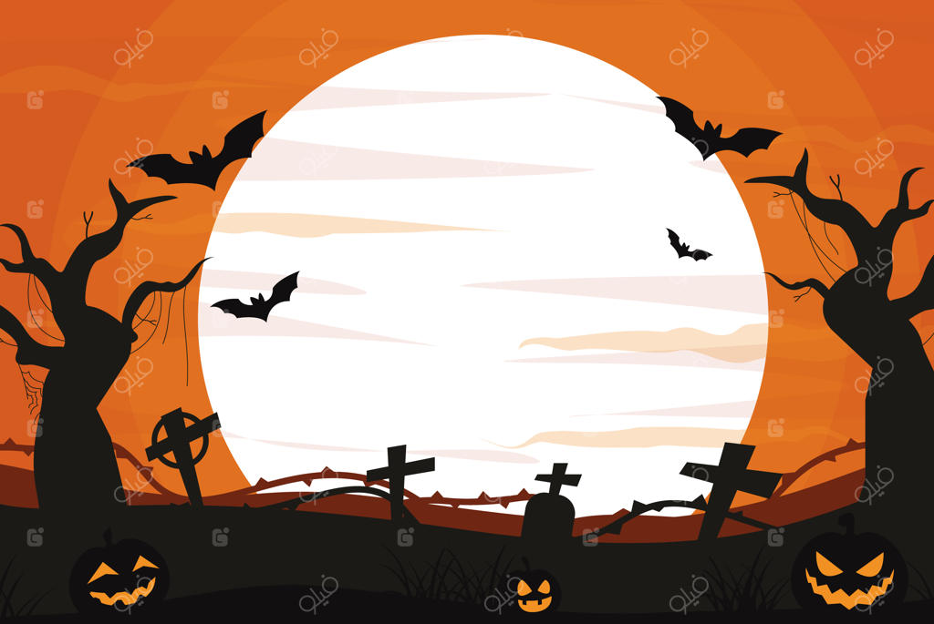 پس‌زمینه طراحی فلت برای هالووین