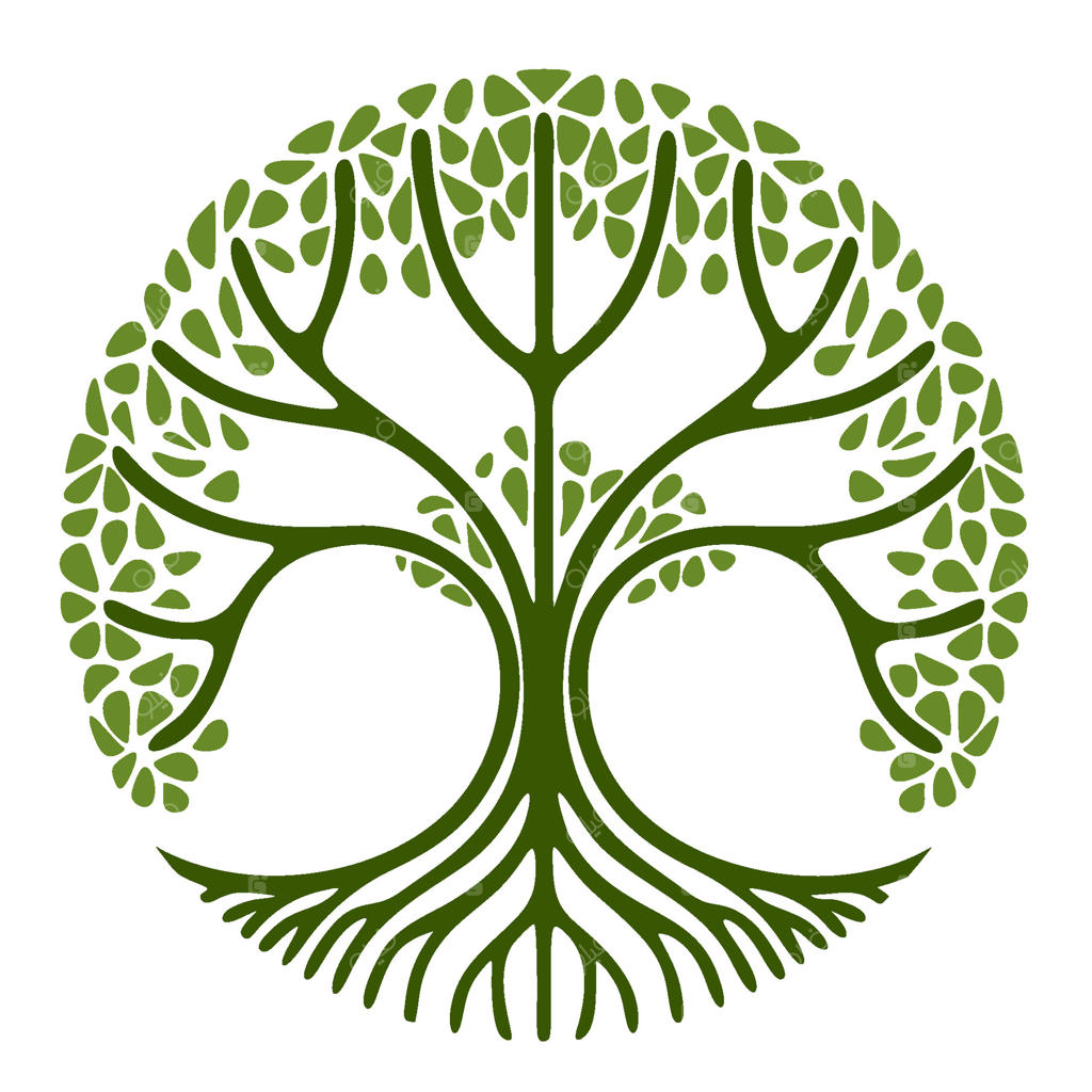 لوگوی درخت بلوط سبز: عنصر درخت بلوط داخل یک دایره. رنگ سبز به لوگو حالت تازگی می‌بخشد. مناسب برای سلامت، گیاهان و باغ‌ها.