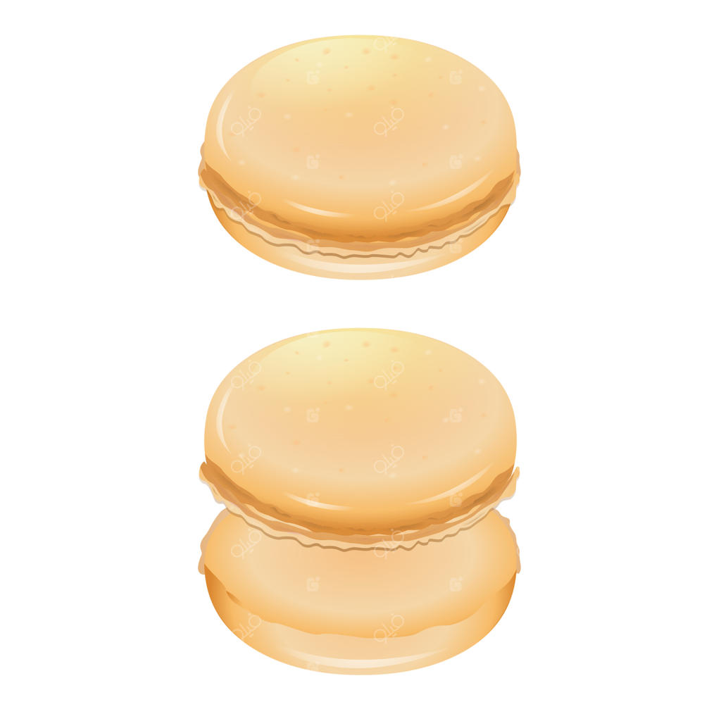 تصویرسازی واقعی دونات ماکارون