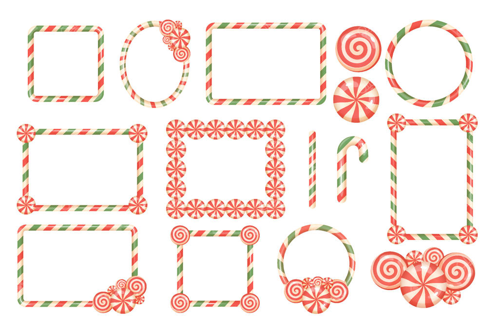 قاب‌های تزئینی با طرح آب‌نبات‌های بامزه برای