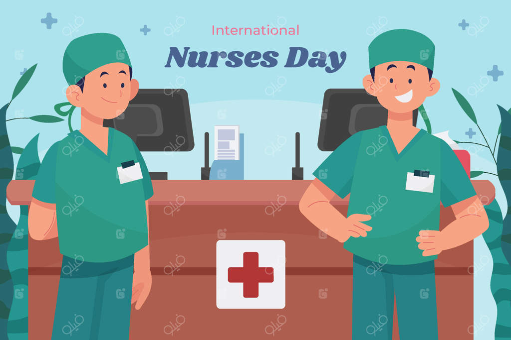 پس‌زمینه ساده‌ برای روز جهانی پرستاران