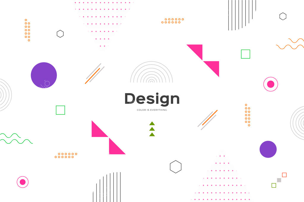 پس‌زمینه سبک ممفیس با اشکال رنگارنگ