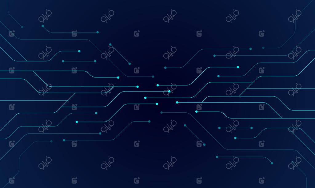 طراحی پس‌زمینه تکنولوژی با مفهوم سیستم‌های الکترونیکی و برد مدار
