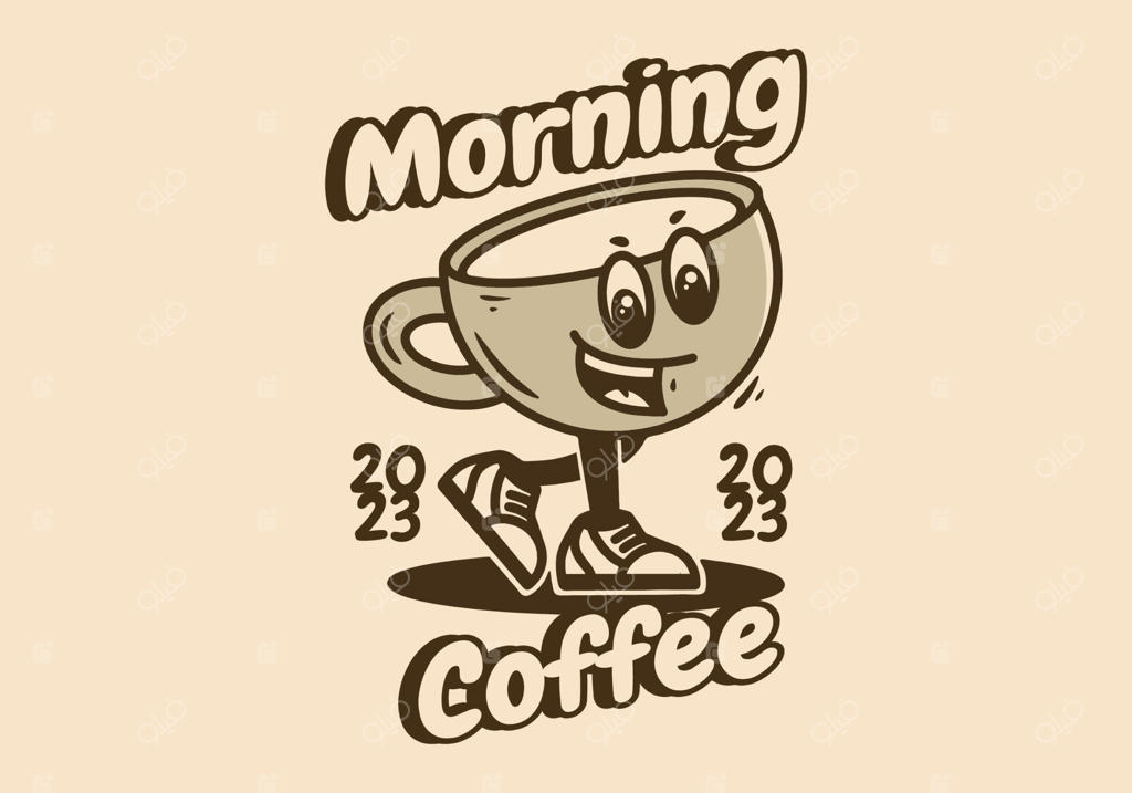 شخصیت نمادین فنجان قهوه شاد