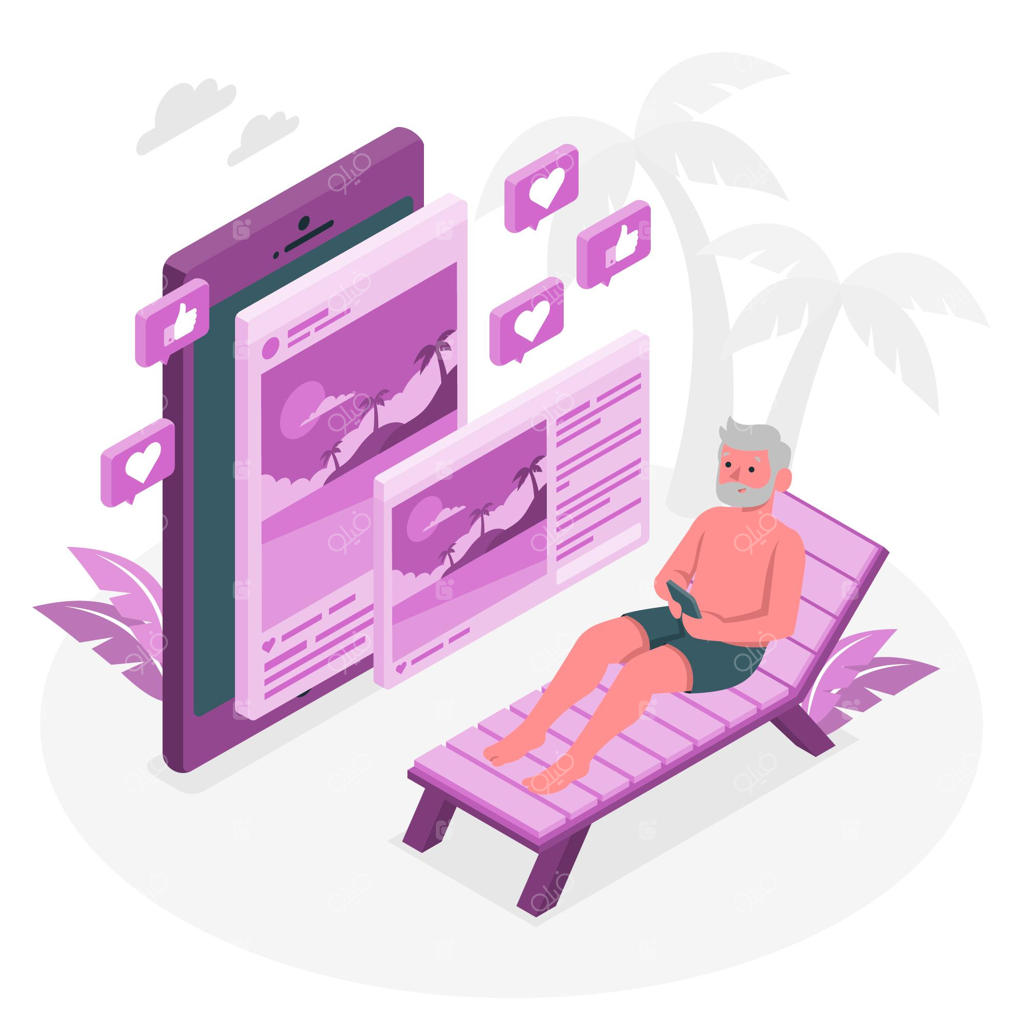 تصویرسازی مفهوم به‌روزرسانی اجتماعی