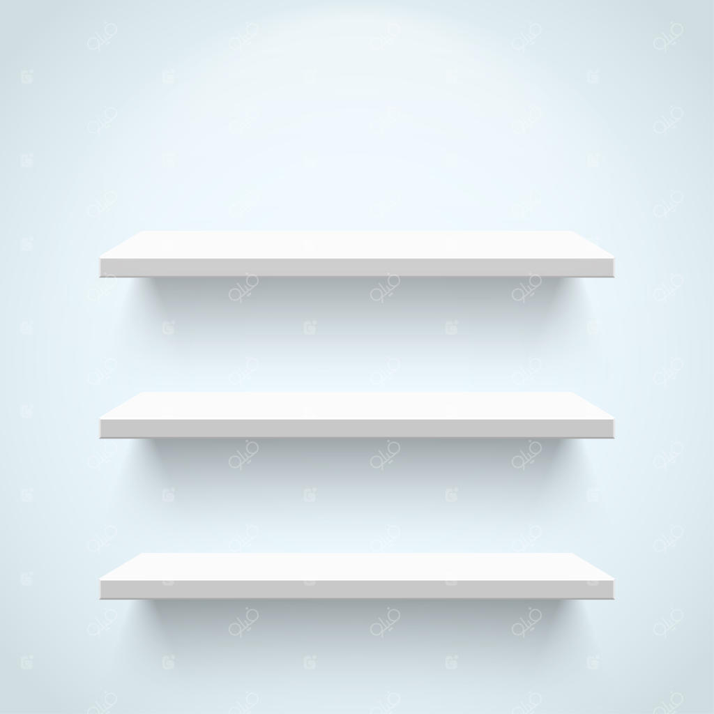 قفسه‌های سفید خالی