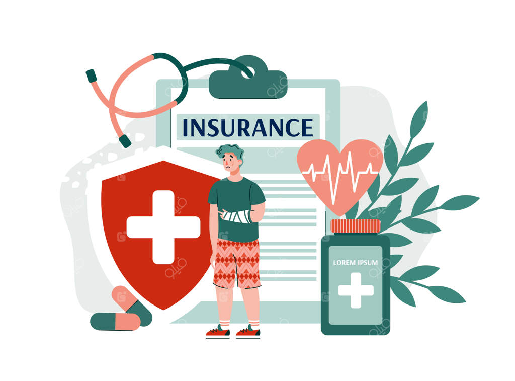 مفهوم بیمه زندگی و سلامت: جبران مالی در مواجهه با آسیب یا حادثه، خدمات بهداشتی و درمانی. آرامش در یک آپارتمان مستقل.