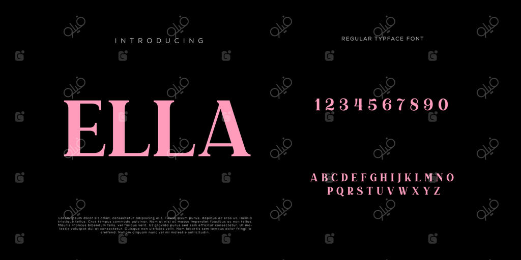 فونت حروف الفبا و اعداد کلاسیک و شیک در طراحی‌های مدرن تایپوگرافی