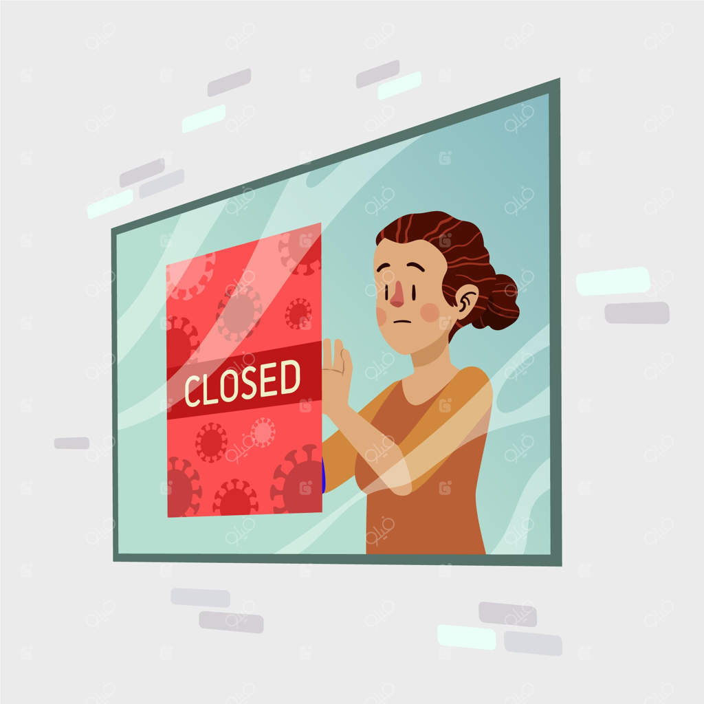 طراحی تخت ارگانیک: نصب تابلوی "بسته" توسط افراد