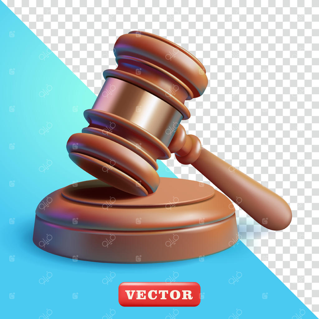 چکش قانون، سه‌بعدی. مناسب برای حقوق، تجارت و طراحی