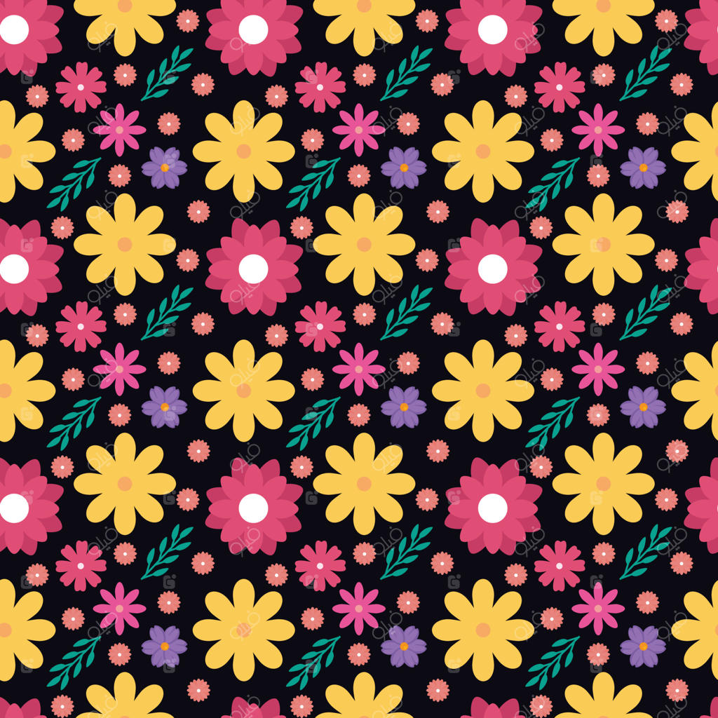 طراحی پترن گل یکپارچه