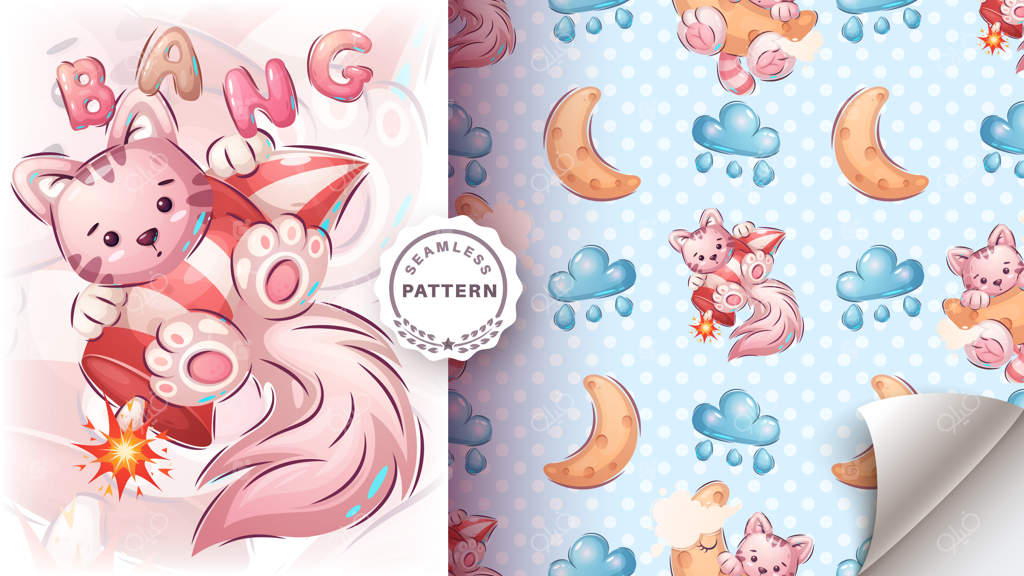 شخصیت کارتونی: گربه بامزه در موشک