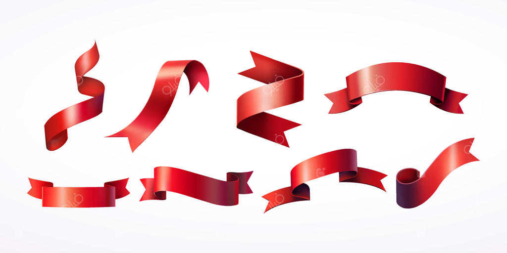 تزیینات روبانی سه‌بعدی، مناسب برای عناصر طراحی