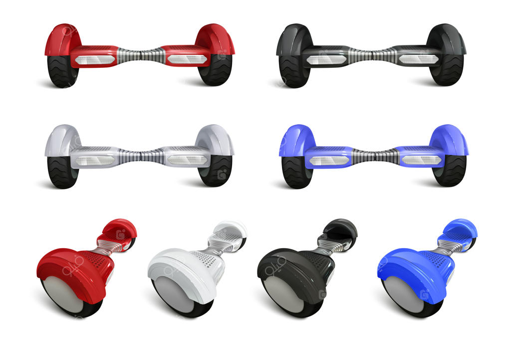 مجموعه‌ای واقعی از هاوربوردها با طراحی‌های متنوع و رنگ‌های مختلف، تصویرسازی از زوایای گوناگون