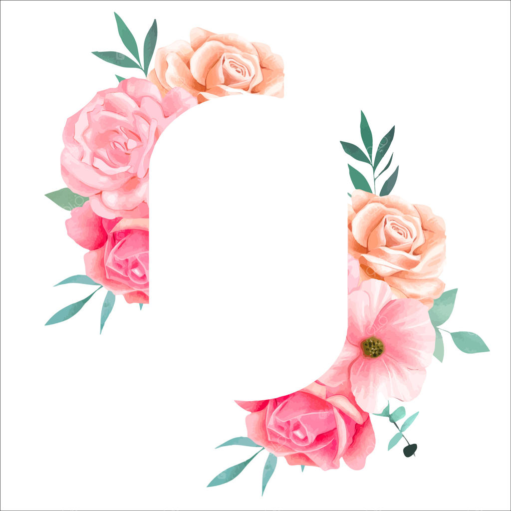 قاب گلدار شیک با گل‌های رز صورتی و هلویی (وکتور حرفه‌ای)