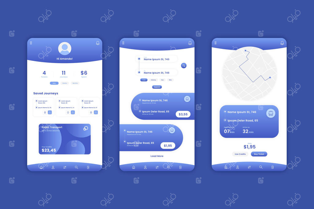 قالب برنامه حمل و نقل عمومی