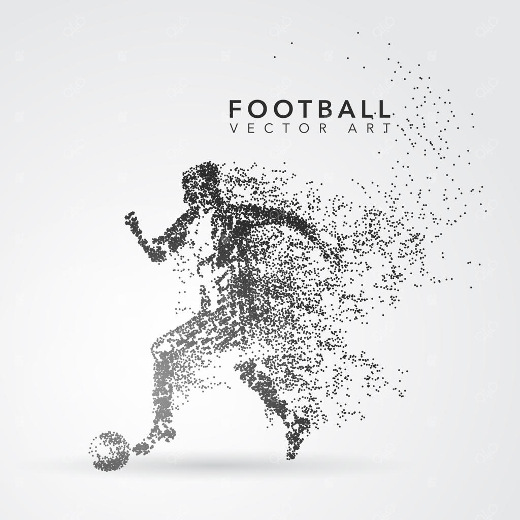 تصویر ضد نور بازیکن فوتبال