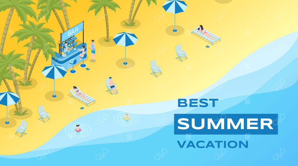 پترن بنر تعطیلات تابستانی