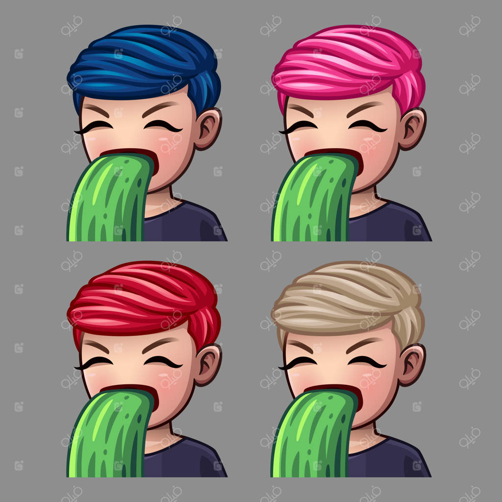 آیکون‌های احساسی مرد بیمار برای شبکه‌های اجتماعی و استیکرها