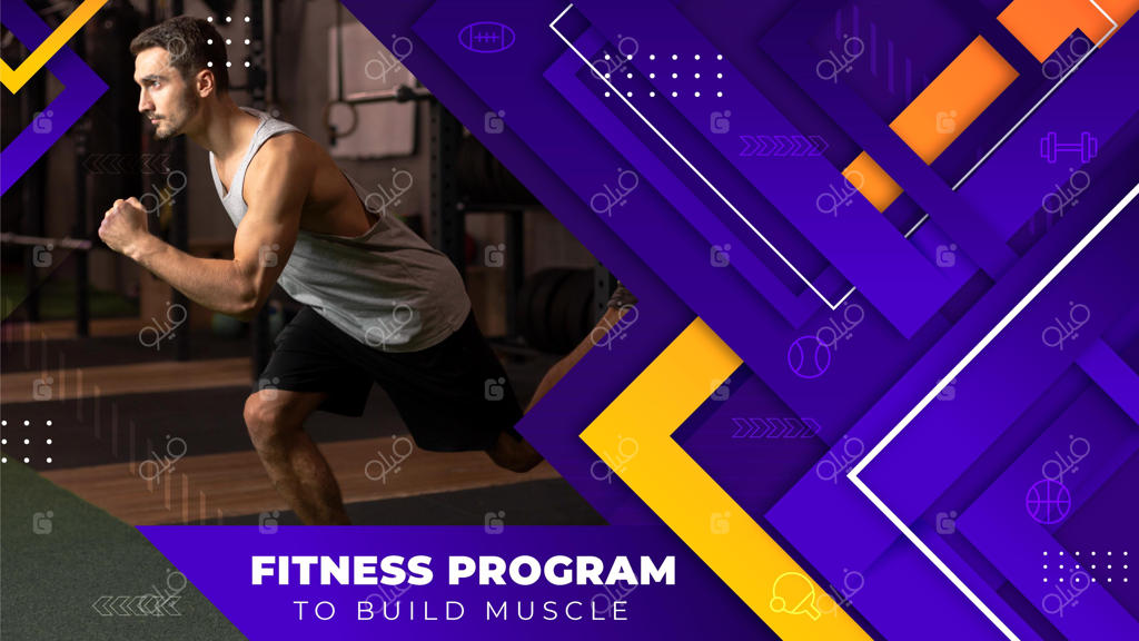 تصویر بندانگشتی یوتیوب برای ورزش با طرح هندسی و گرادیانت رنگی