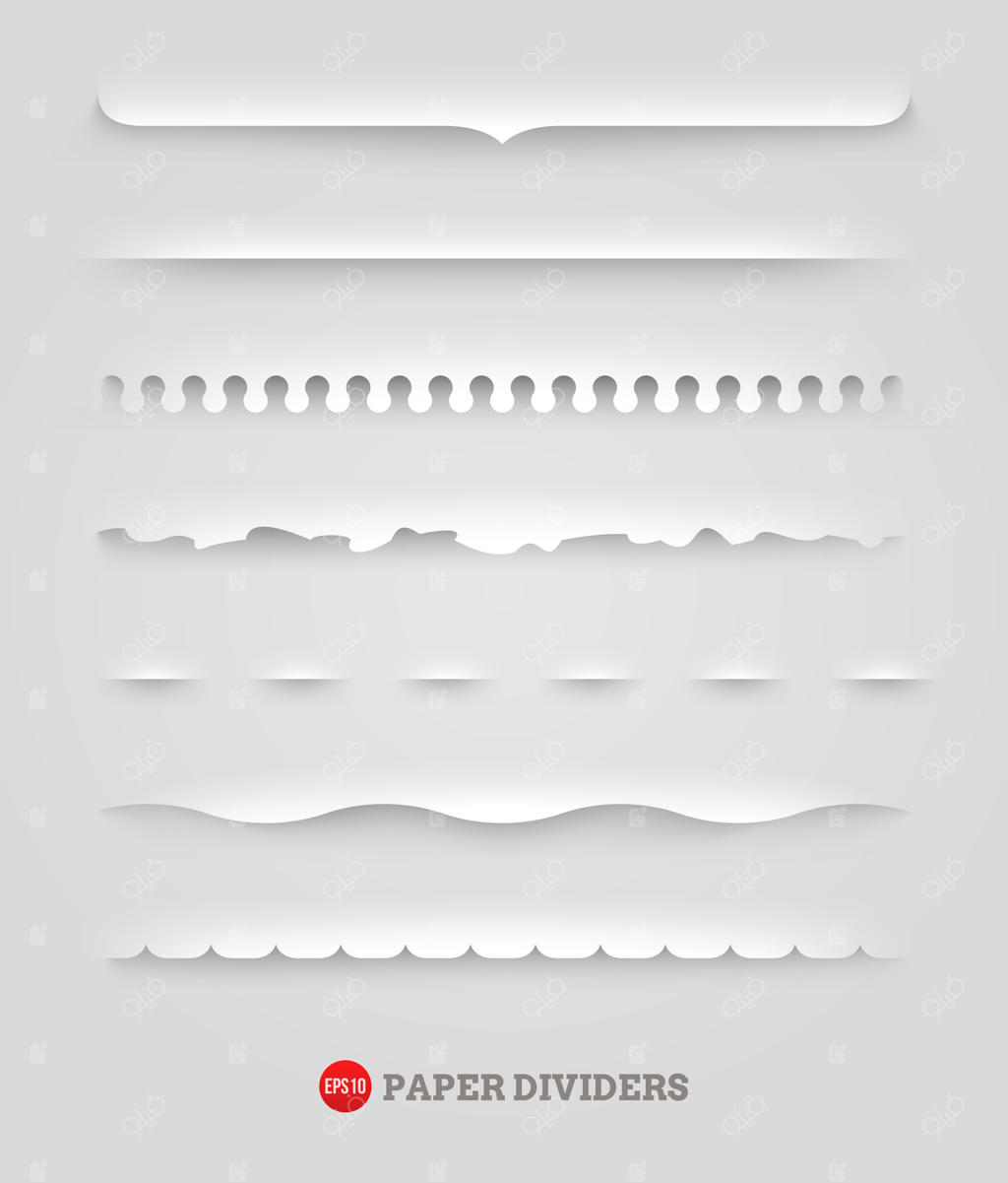 مجموعه‌ای از جداکننده‌های کاغذی