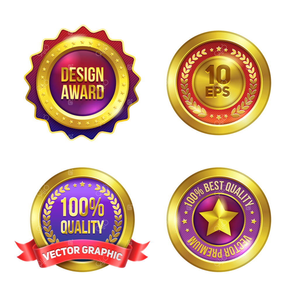 مجموعه نشان‌های طلایی ممتاز.