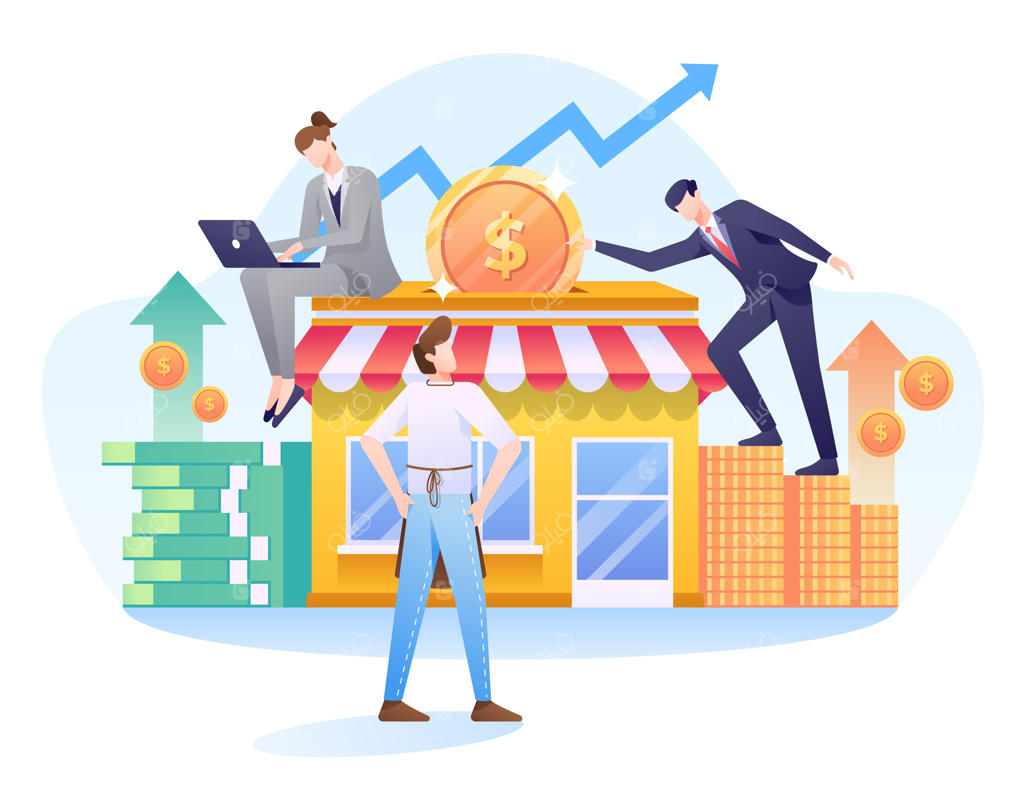 تجسمی از سرمایه‌گذاری جسورانه: سرمایه‌گذار در کسب‌وکار غذا و نوشیدنی.