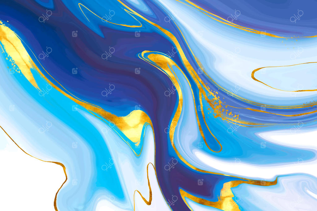 پس‌زمینه آبرنگی با فویل طلایی