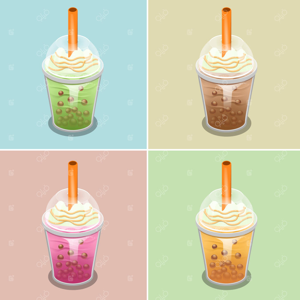 تصویرسازی طعم‌های واقع‌گرایانه چای حبابی