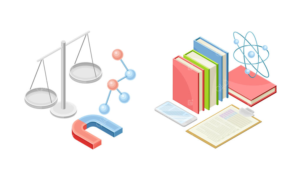 مجموعه ایزومتریک لوازم آموزشی برای درس فیزیک در مدرسه