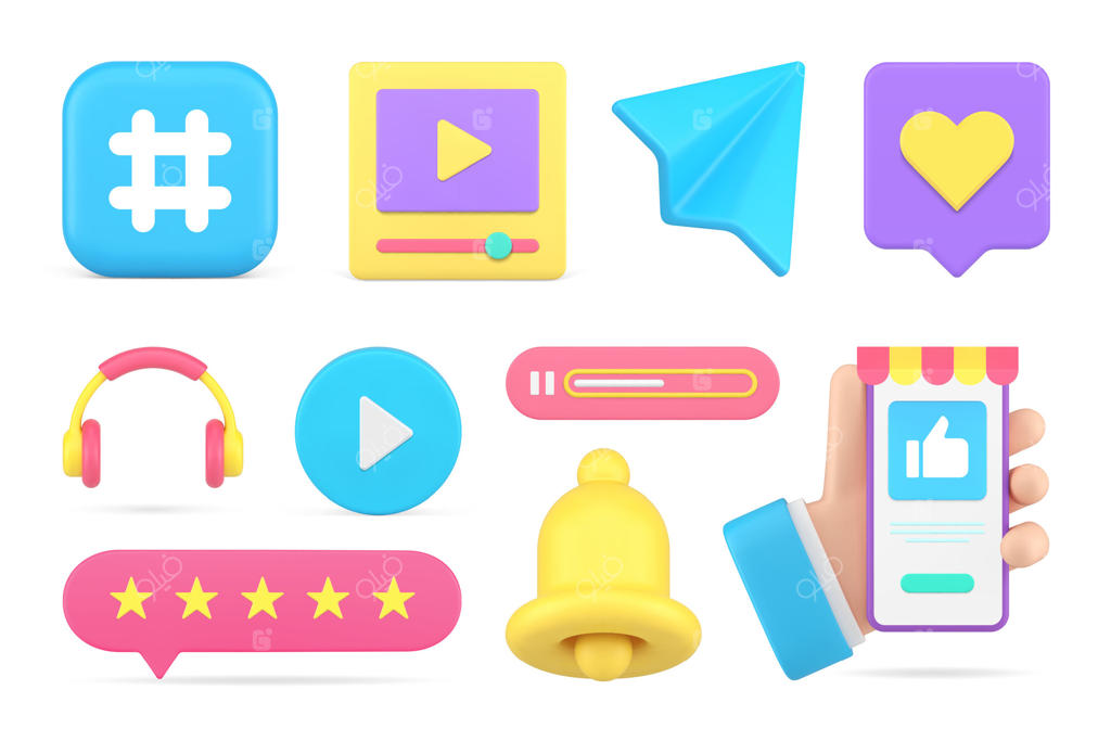 نماد سه‌بعدی اعلان‌ها در اپلیکیشن‌ و فضای مجازی گوشی هوشمند