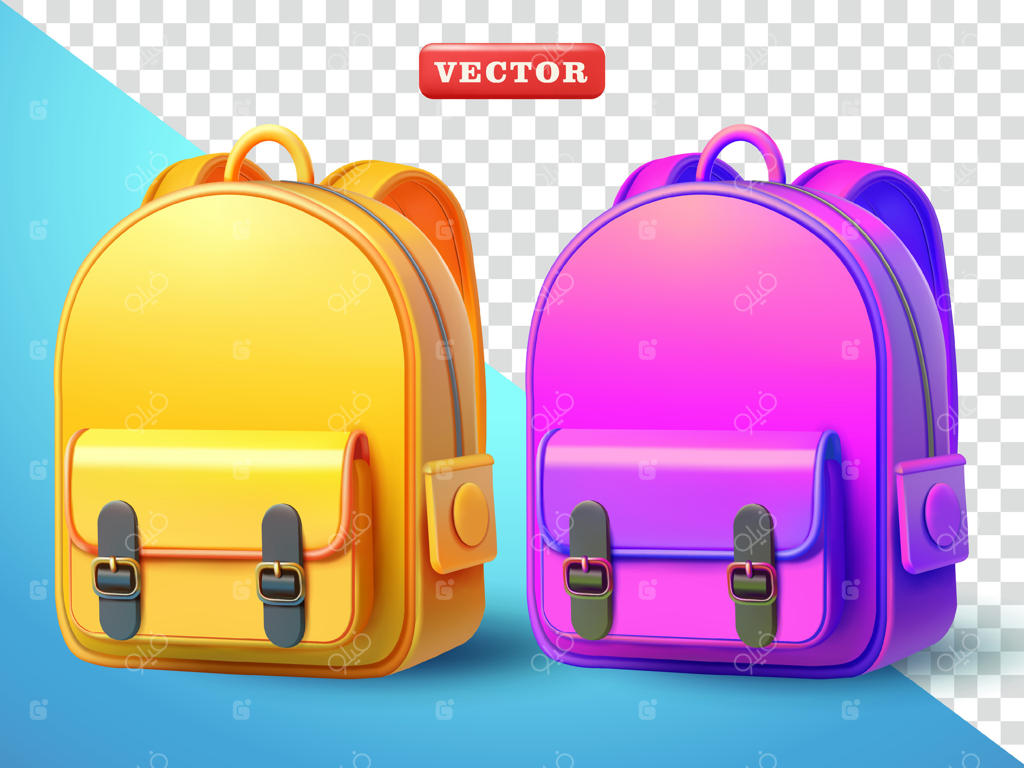 کوله‌پشتی مدرسه سه‌بعدی، مناسب برای آموزش و عناصر طراحی