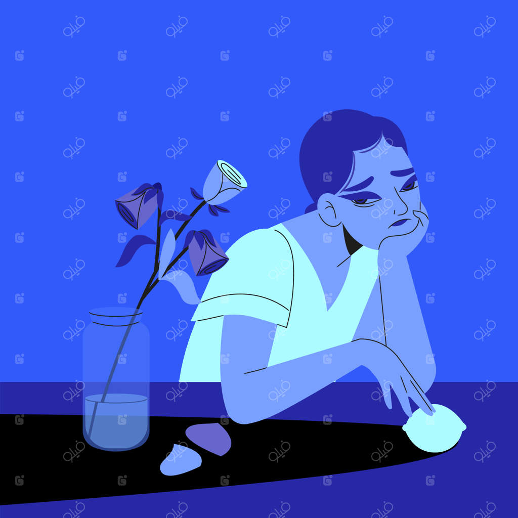 تصویرسازی ساده برای دوشنبه آبی