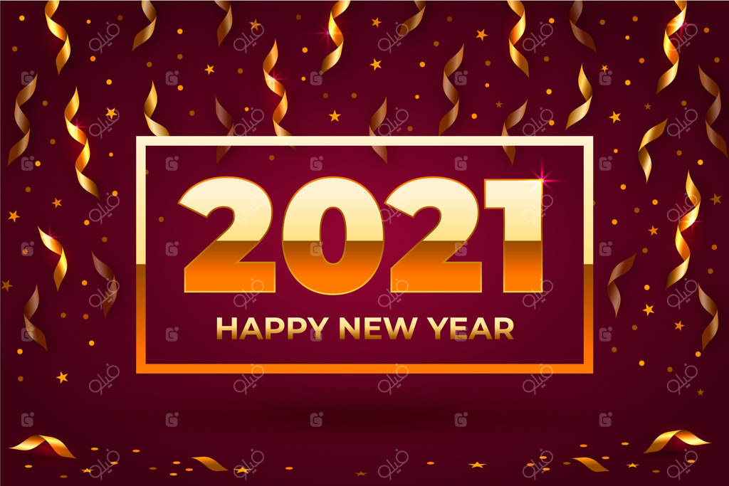 زمینه‌ی کاغذهای رنگی برای سال نو ۲۰۲۱