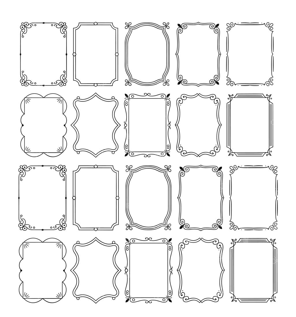 مجموعه حاشیه و قاب‌های تزئینی قدیمی
