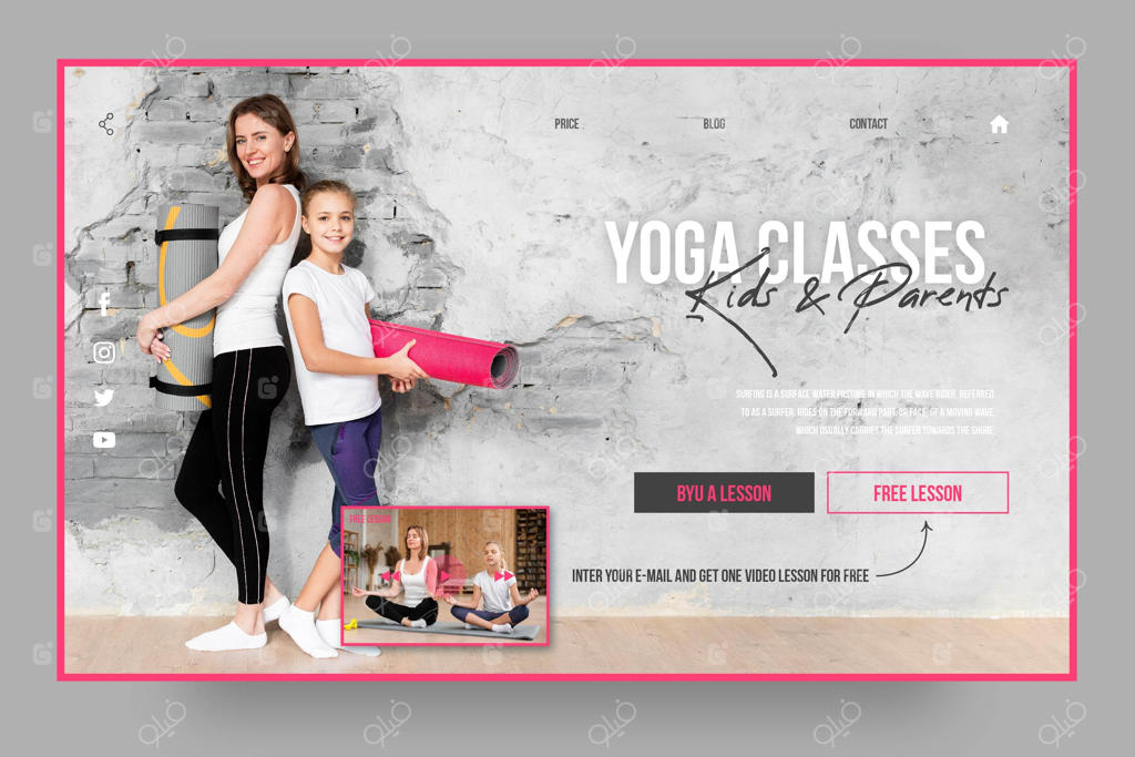 قالب صفحه فرود کلاس‌های یوگا برای همه