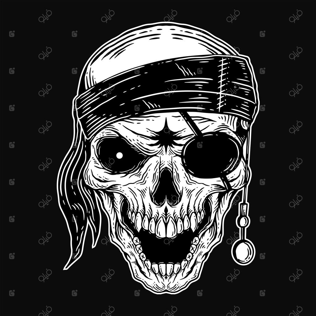 هنر تاریک: جمجمه کاپیتان دزدان دریایی - طرحی کلاسیک برای پوشاک