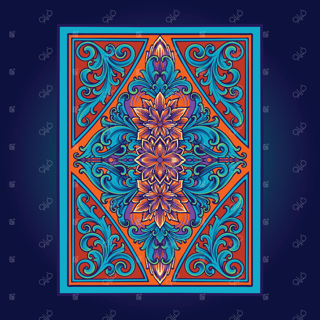 هنر حکاکی گل‌دار تزئینی: کارت‌ها، طرح‌های وکتور برای لوگو، تیشرت، برچسب، طراحی برچسب، پوستر و کارت تبریک شرکت‌ها و برندها.