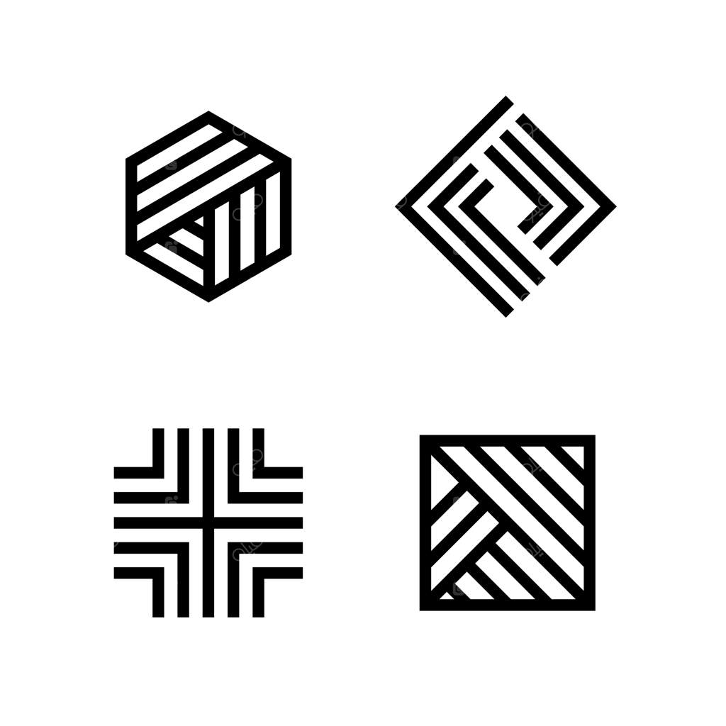 مجموعه لوگوهای خطی انتزاعی