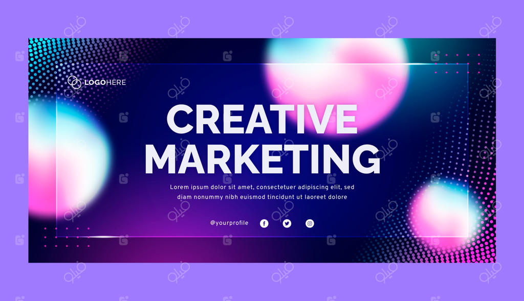 بنر افقی ساده با گرادیانت