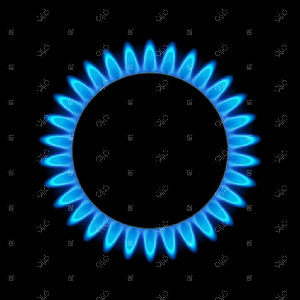 شعله آبی گاز: انرژی حرارتی برای پخت و پز با اجاق گاز. قدرت طبیعی گرما از بوتان یا پروپان.