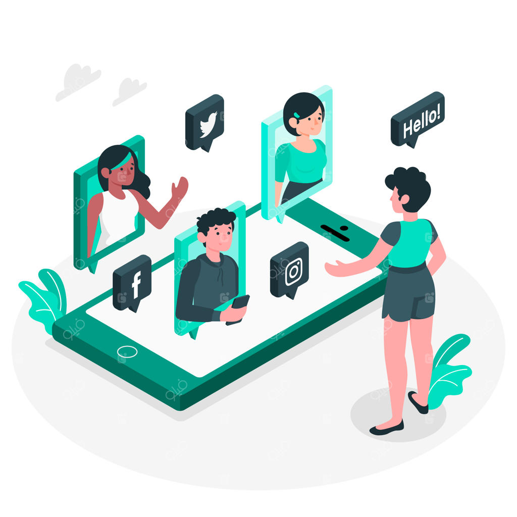 تصویر مفهومی شبکه‌های اجتماعی