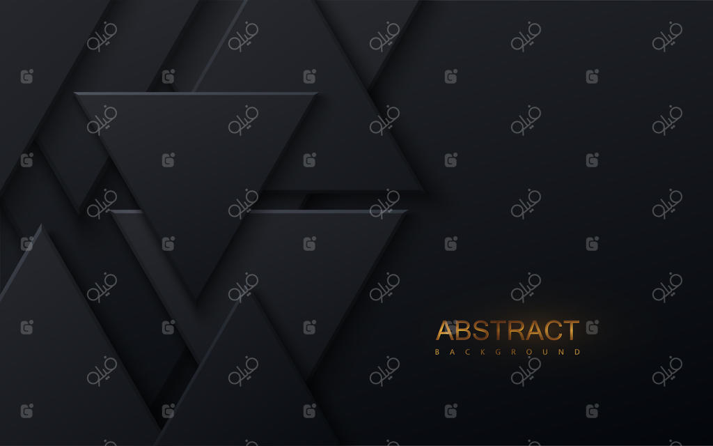 پس‌زمینه انتزاعی با اشکال مثلثی سیاه