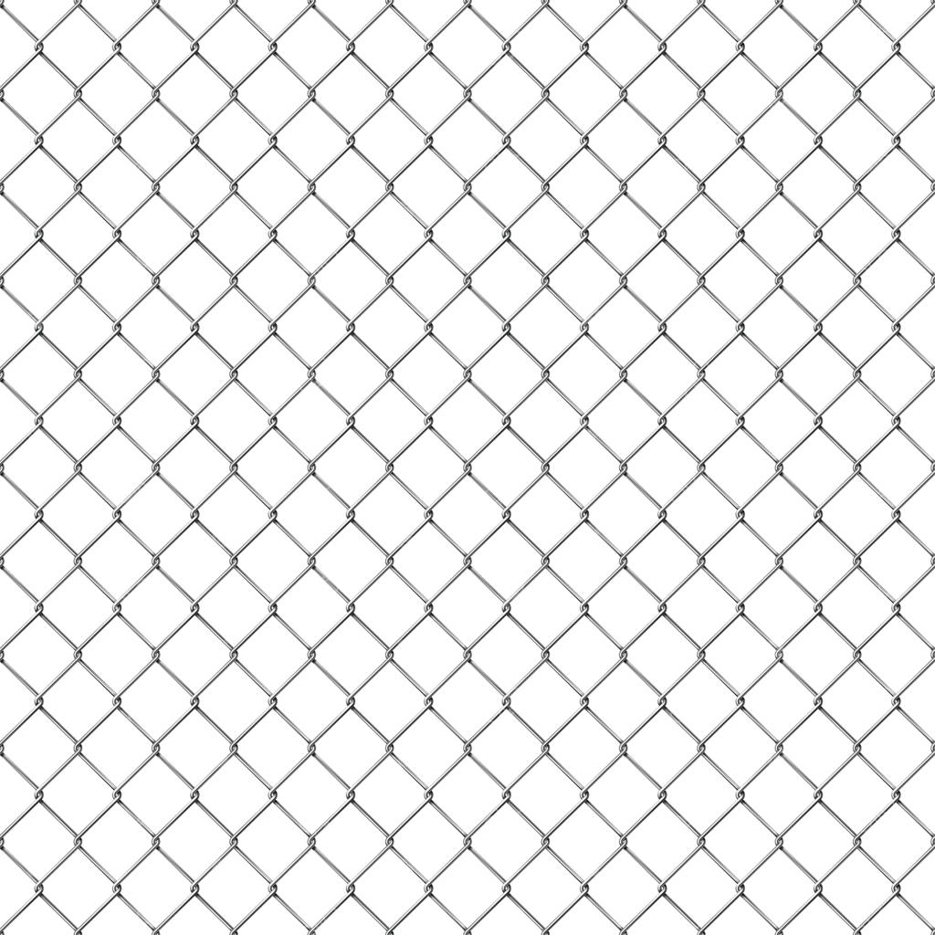 الگوی بدون درز حصار زنجیره‌ای فلزی واقع‌گرایانه: شبکه مفتول قفس زندان، مانع مش امنیتی فلزی، دیوار و مرز توری با پس‌زمینه وکتوری