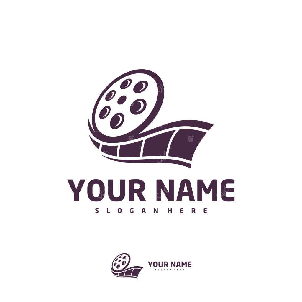 قالب وکتور لوگوی سینما: ایده‌های طراحی خلاقانه لوگوی نوار فیلم سینمایی
