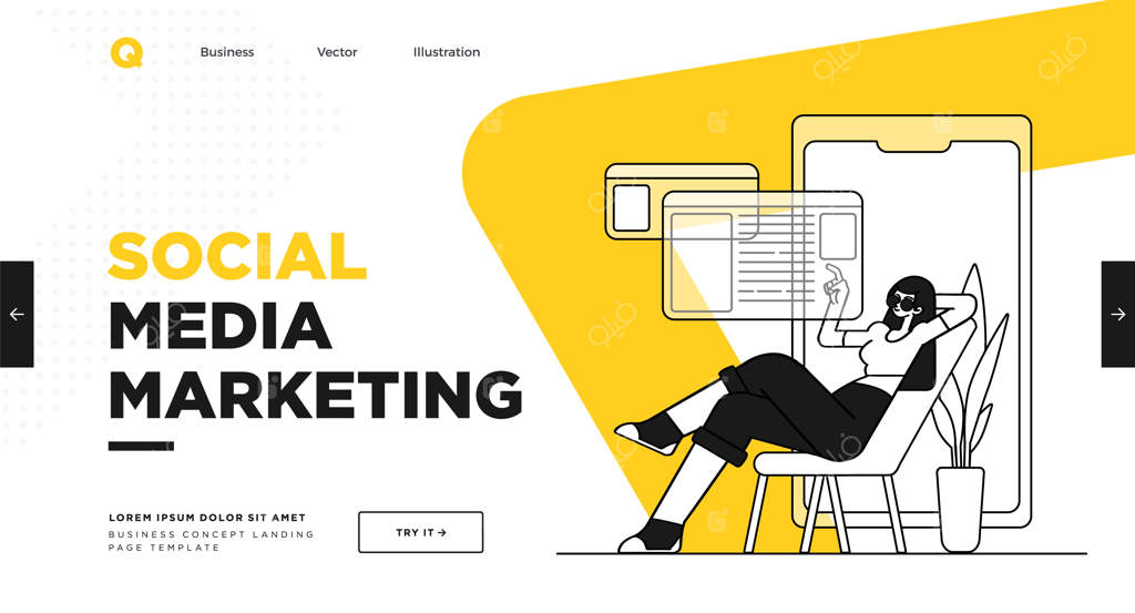 پترن اسلاید ارائه یا طراحی وب سایت لندینگ پیج: مفاهیم تصویری کسب‌وکار