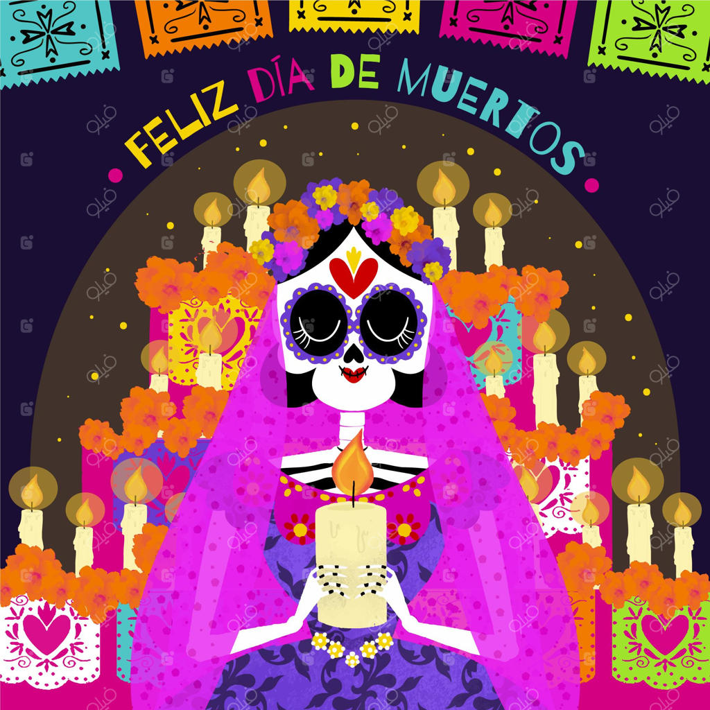 تصویرسازی دستی روز مردگان