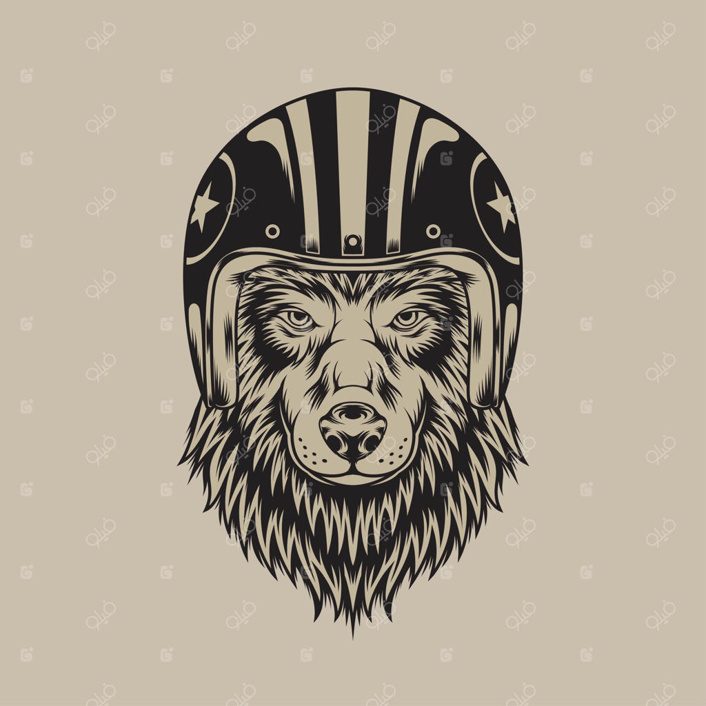 گرگ باستانی با کلاه خود